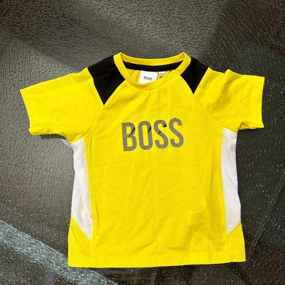 BOSS Yellow and Black T-Shirt